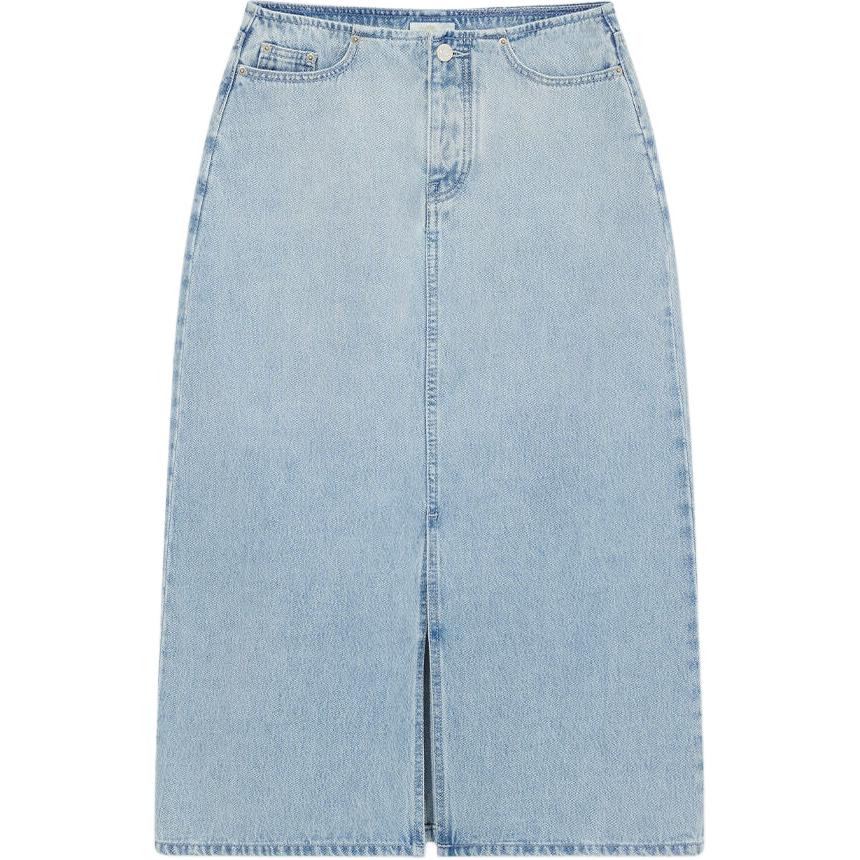 

COVERNAT Джинсовая длинная юбка женская светло-голубая