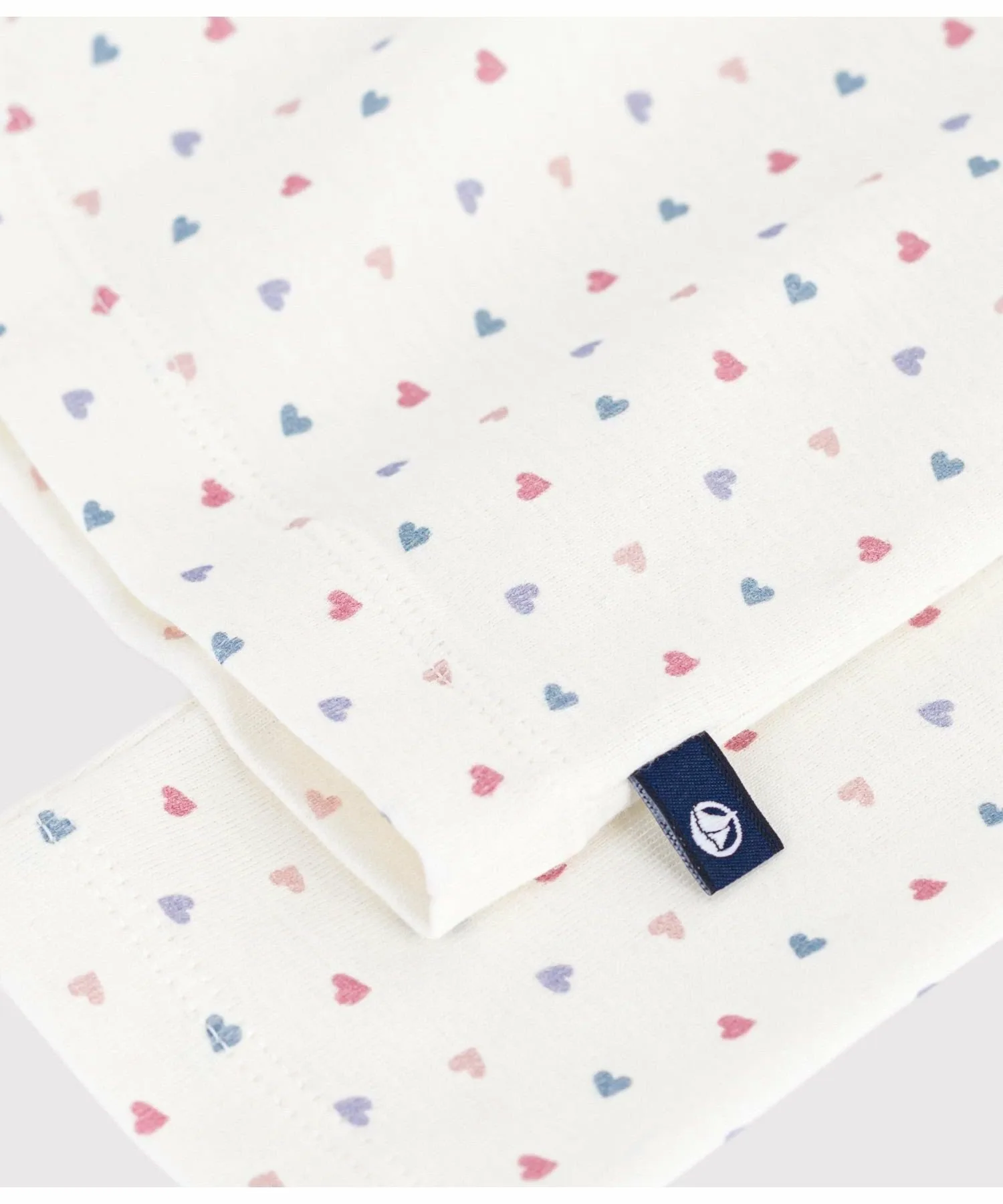 Футболка с длинными рукавами и высоким воротником PETIT BATEAU, Off-white/multicolor — фото 3