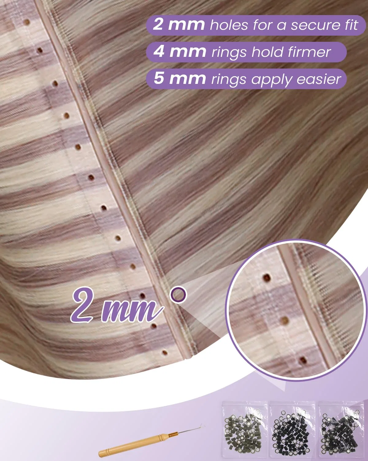 Наращивание волос LaaVoo Butterfly Weft Extensions 40 см 50 г Laavoo — фото 2