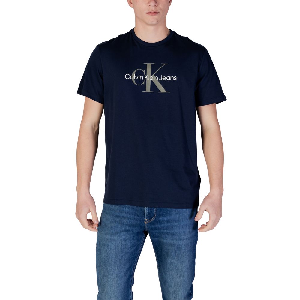 

Синяя футболка из органического хлопка Calvin Klein Jeans