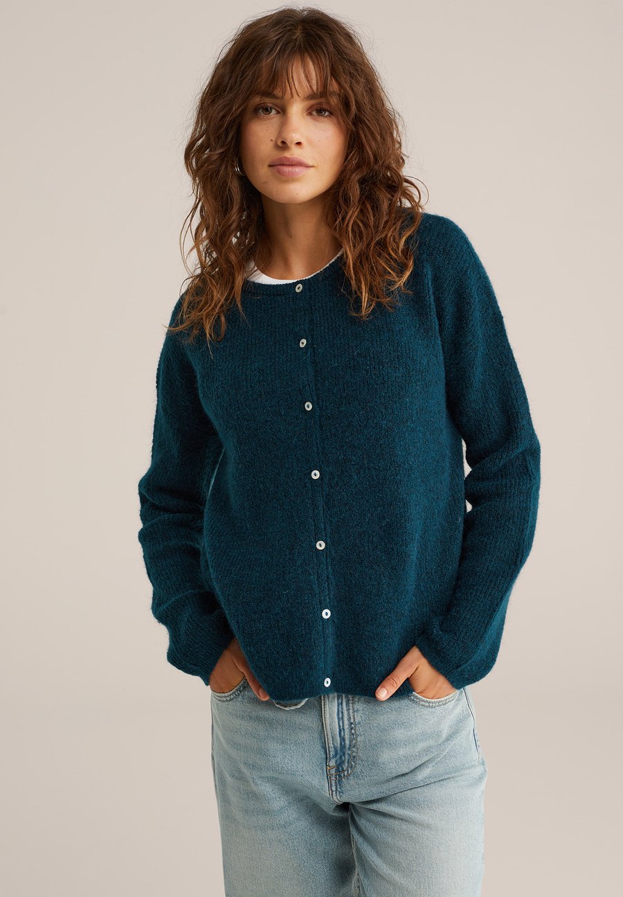 

Кардиган WE Fashion Cardigan, Turquoise/Mottled Dark Purple