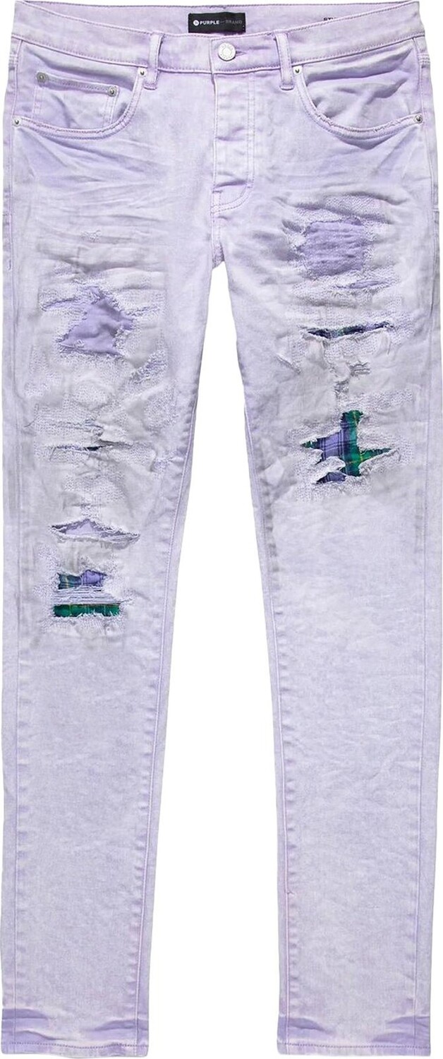 

Джинсы PURPLE BRAND Patch Repair Low Rise 'White', белый