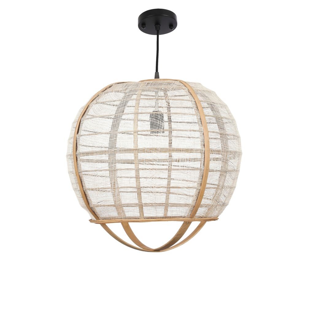 

Подвесной светильник Mica Decorations Pella - H44 x Ø45 см - лен - бежевый