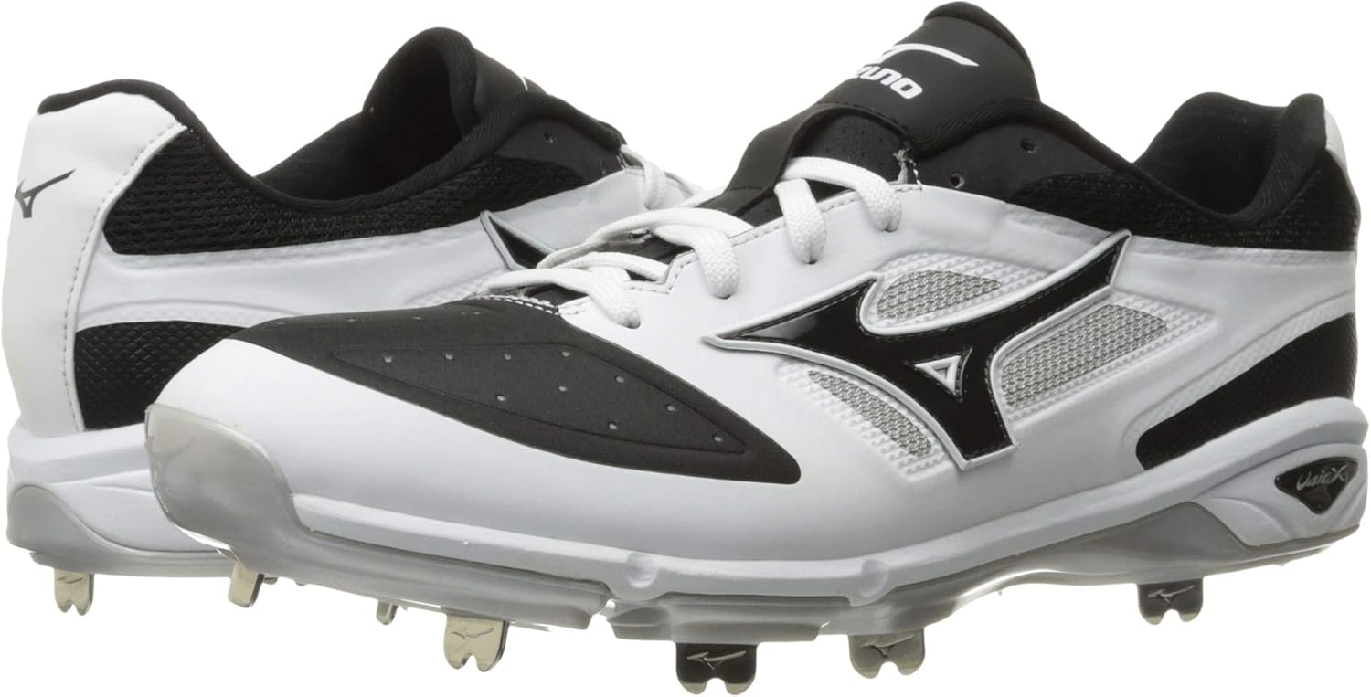 Мужские бейсбольные кроссовки Mizuno Dominant IC, белый/черный — фото 2