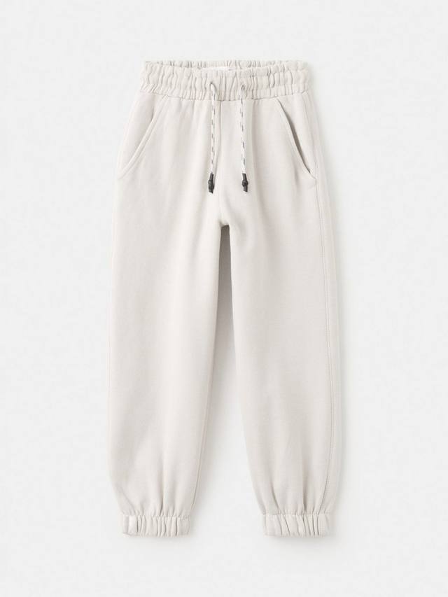 

Детские джоггеры с кулиской из хлопковой смеси Mango, Natural White