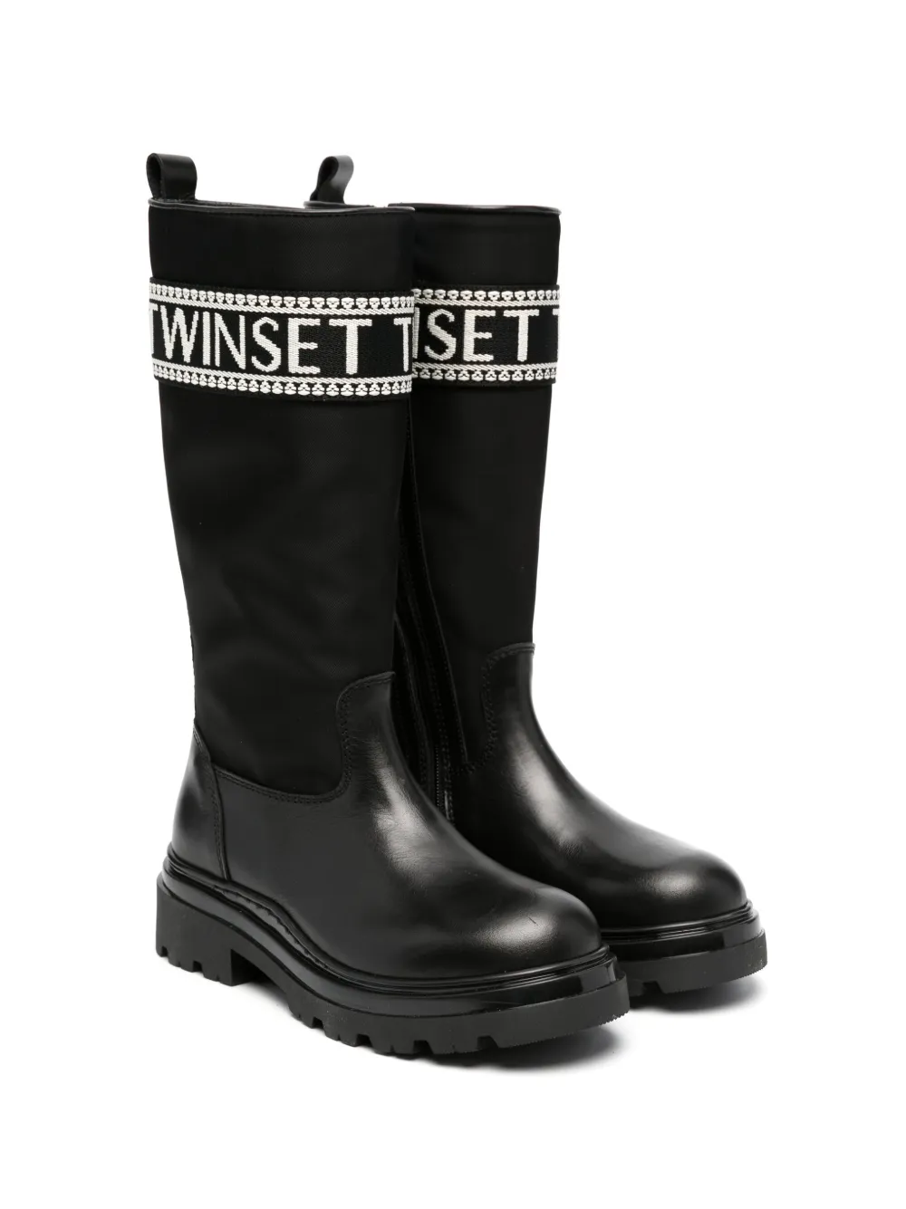 

Сапоги с логотипом TWINSET Kids, черный