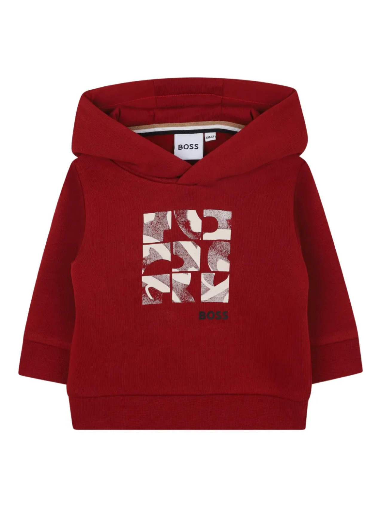 

BOSS Kidswear худи с логотипом, красный