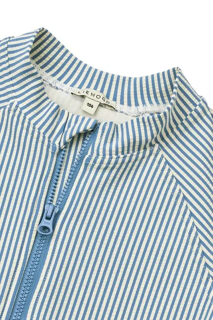 Комбинезон купальный Max Seersucker Shortsleeve Swim Jumpsuit Liewood, синий — фото 3