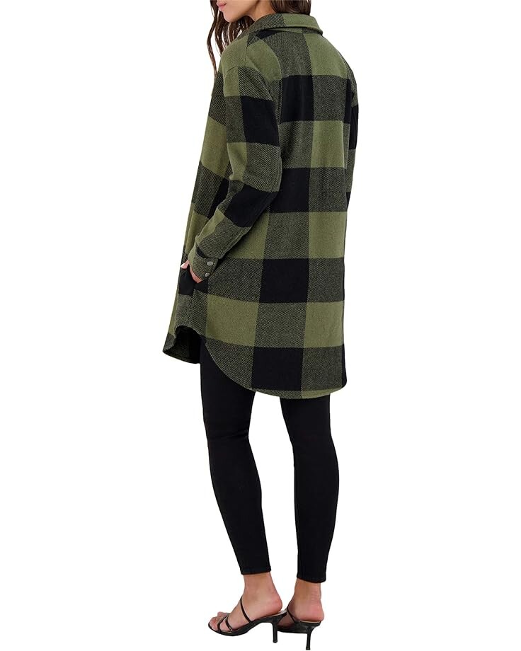 

Пальто Steve Madden Eldridge Buffalo Plaid Coat, цвет Sage