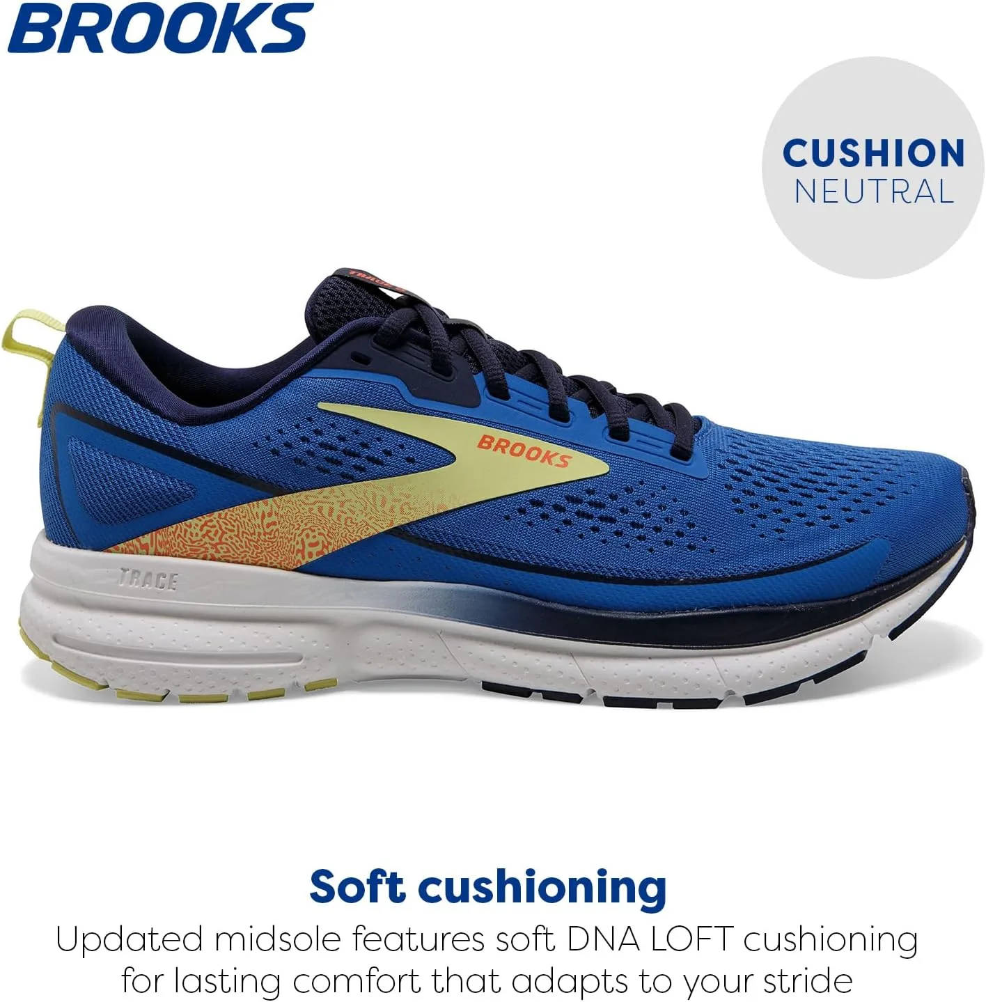 Мужские кроссовки Brooks Trace 3, синий/желтый — фото 3