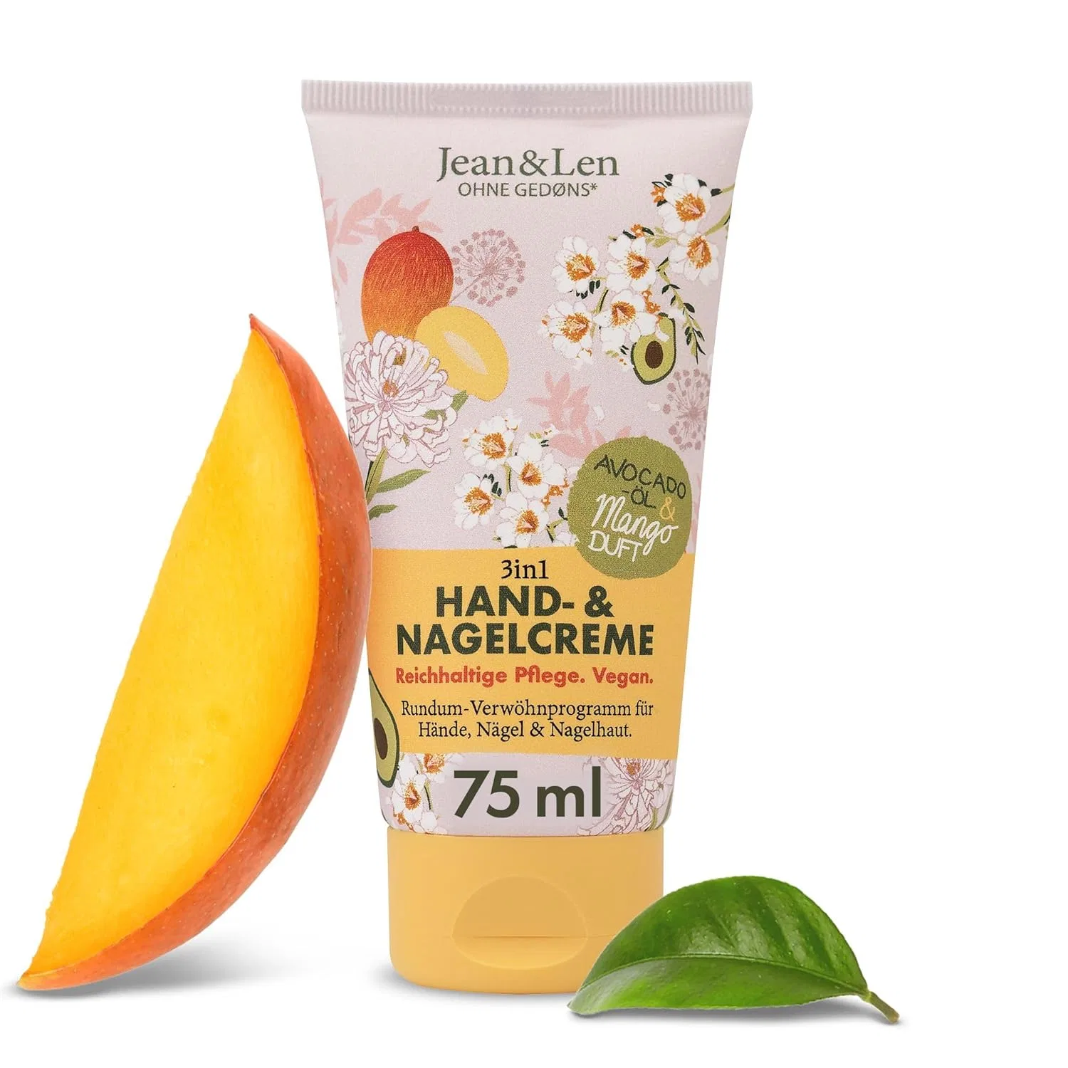 Крем для рук и ногтей Jean & Len Mango & Avocado с маслом ши и какао Jean & Len