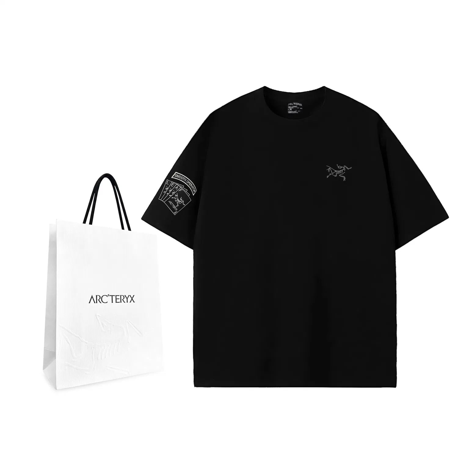 Футболка Arcteryx KRAGG SL Cotton с круглым вырезом, черная