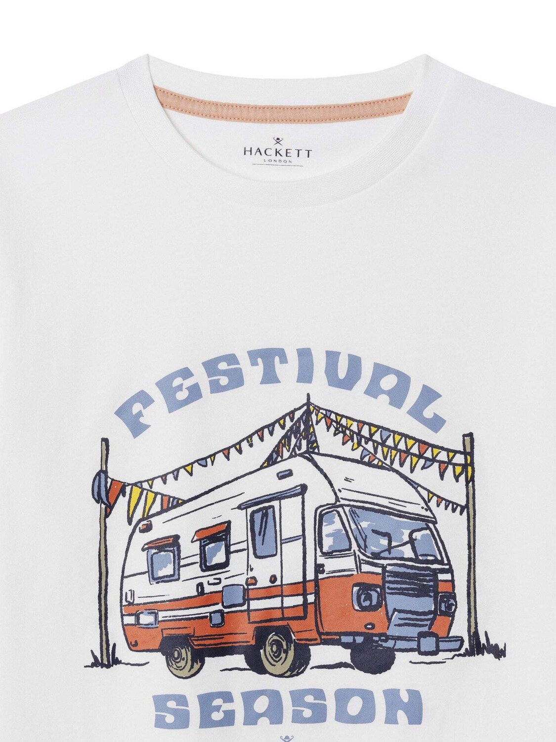 Hackett London Футболка 'Festival Camper' в белом цвете — фото 3