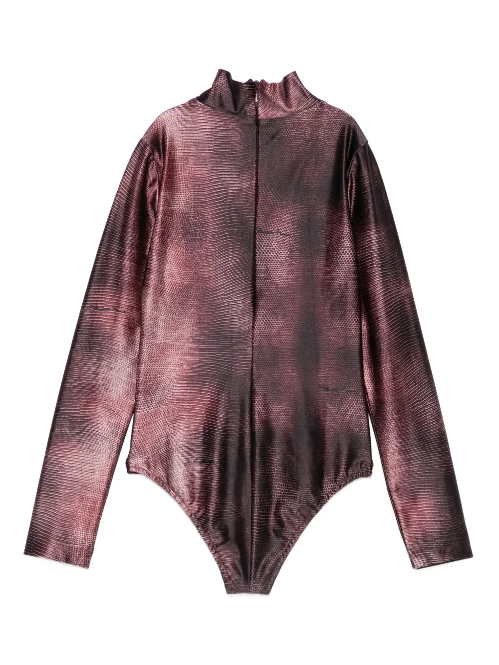 Боди с высоким воротником и узором Elisabetta Franchi La Mia Bambina, красный — фото 2