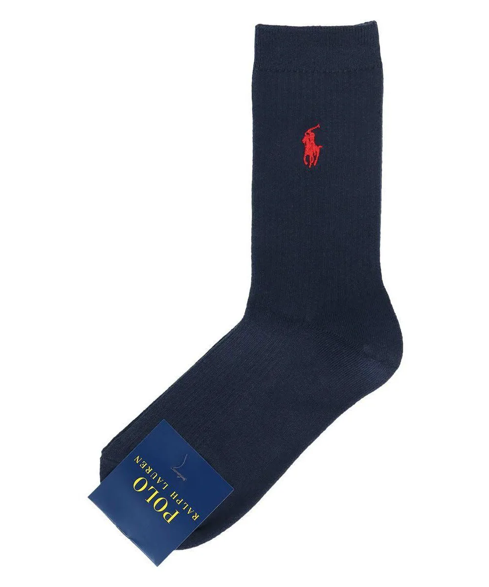 Женские ребристые носки One Point Polo Ralph Lauren, 68. Navy