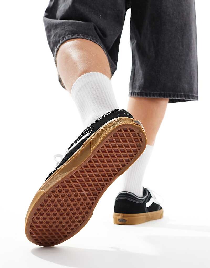 Кроссовки Vans – Rowley – чёрно-белые на резиновой подошве — фото 3