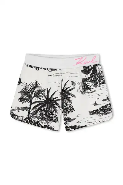 Шорты детские из хлопка Karl Lagerfeld, черный