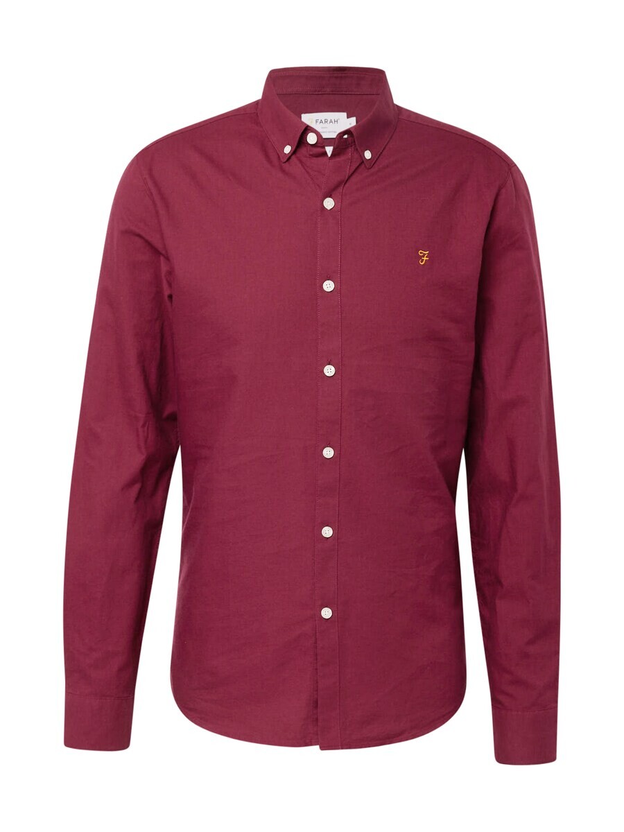

Повседневная рубашка FARAH Slim fit Button Up Shirt BREWER, цвет merlot
