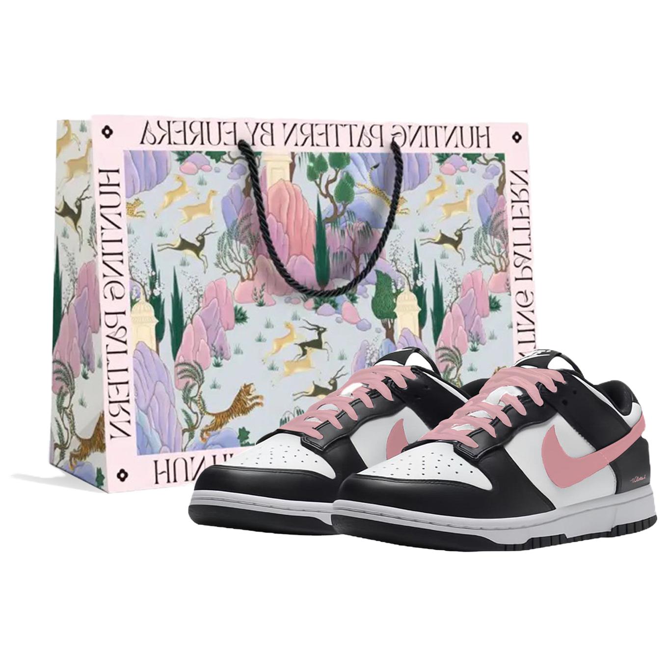 Nike Кроссовки для скейтбординга Dunk Moldy Berry с антискользящим покрытием, износостойкие, женские, черно-розовые