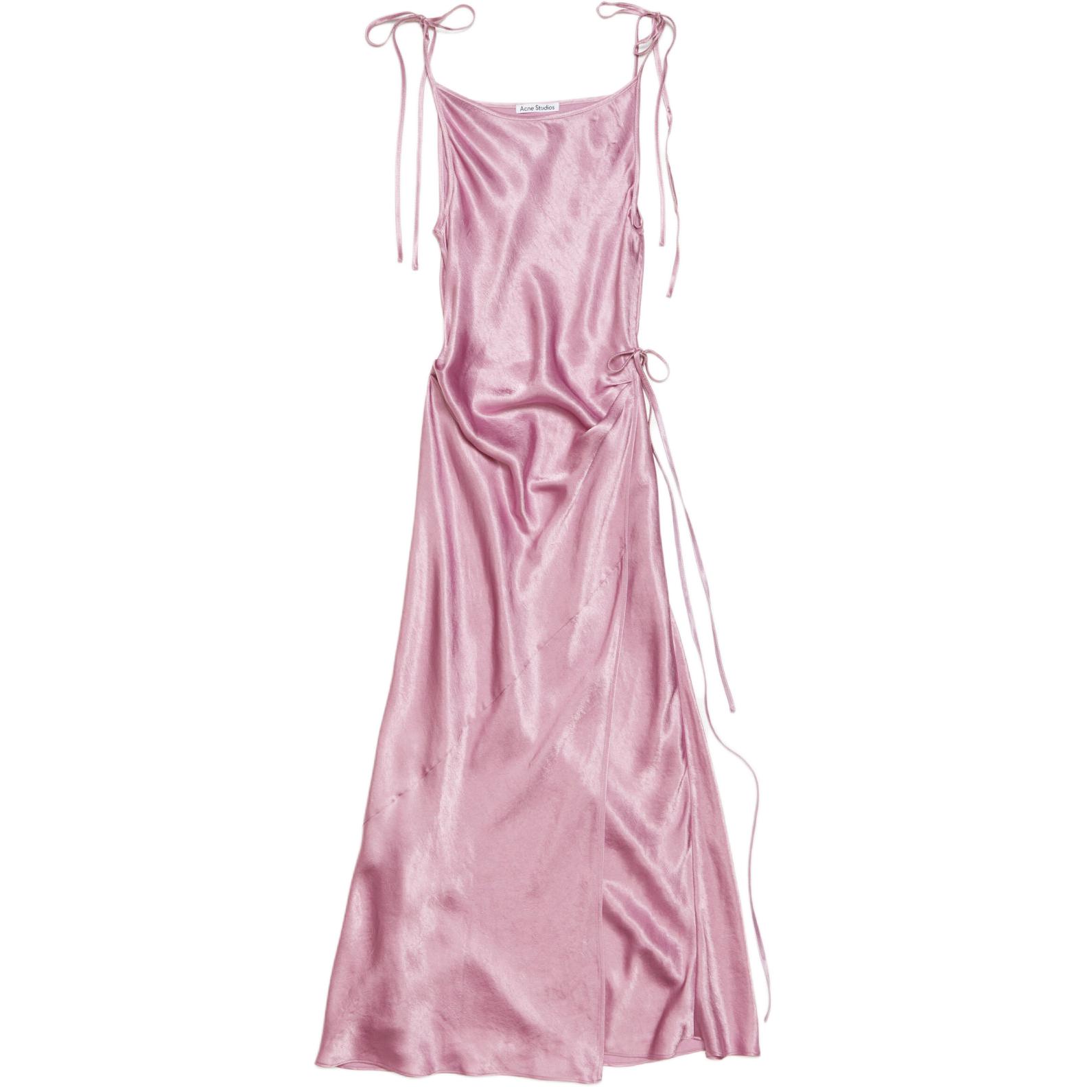 

Платье из жатого атласа Acne Studios, Lilac