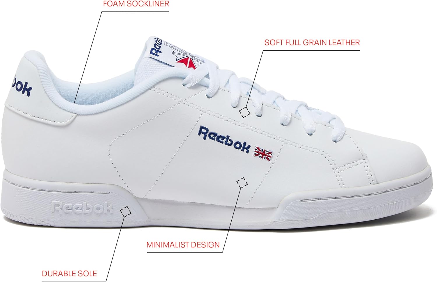 Мужские кроссовки Reebok NPC II для повседневной носки, белый — фото 2