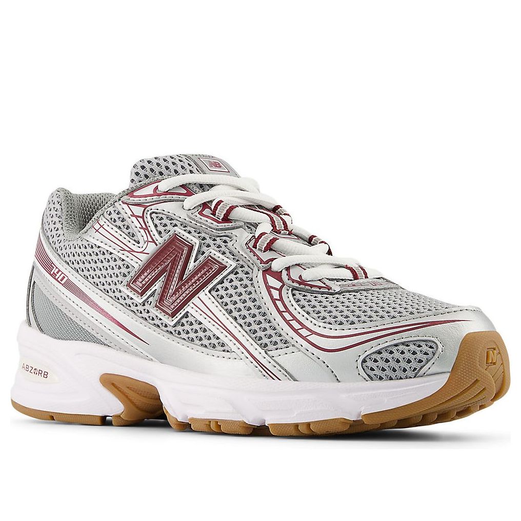 (GS) New Balance 740 'Silver Metallic Monarch Burgundy' — фото 4