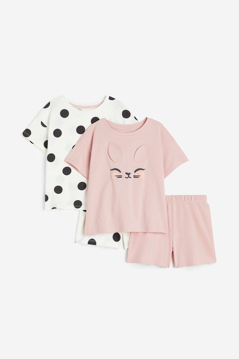 

Две пары пижам из джерси с принтом H&M, розовый