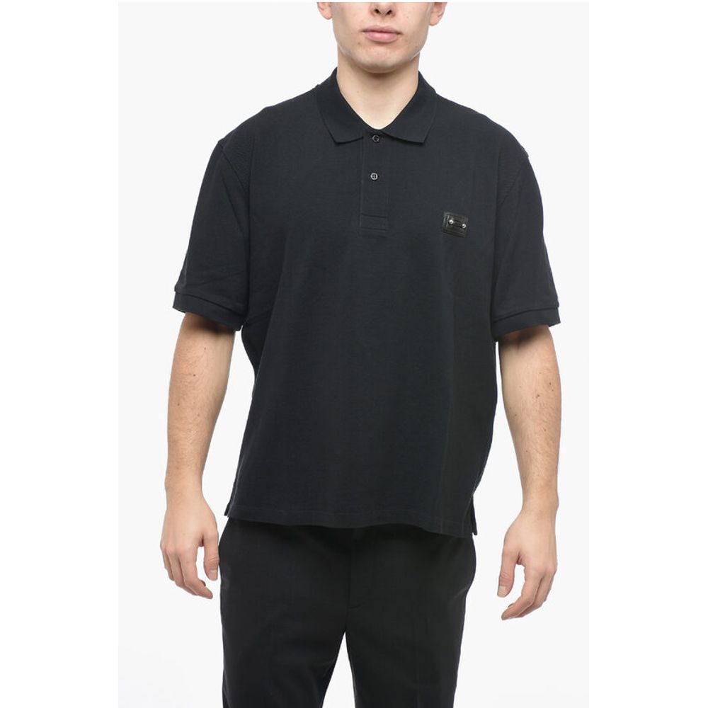 

Piquet Cotton PIERCED NIPPLE Loose Fit Поло Neil Barrett, Black