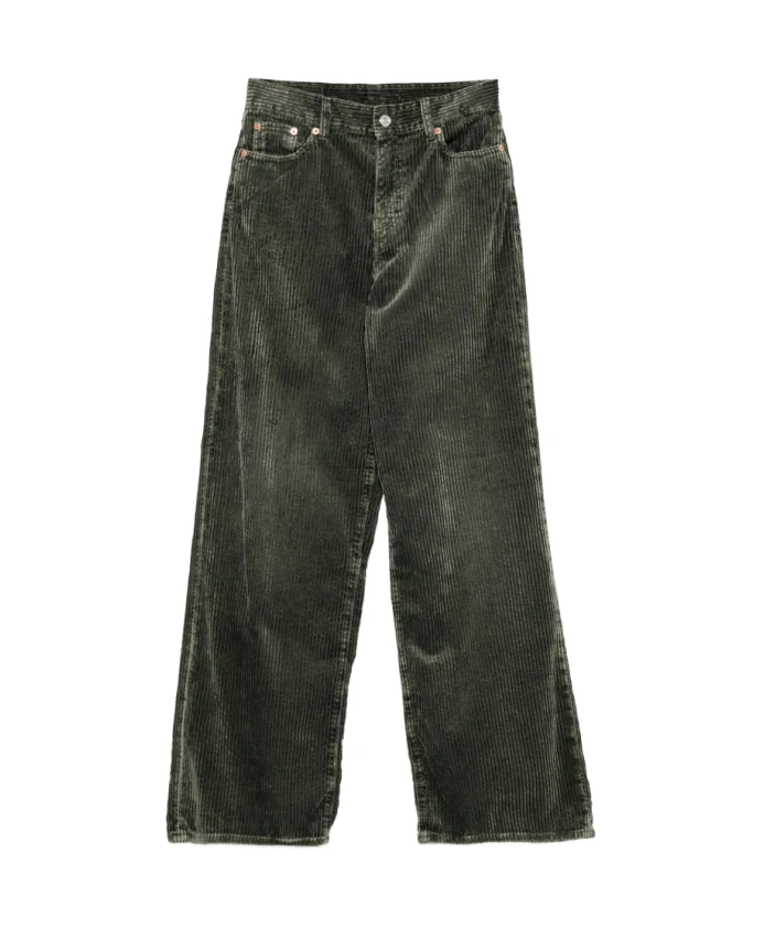 

Вельветовые брюки цвета шалфея прямого кроя. Bellerose, зеленый