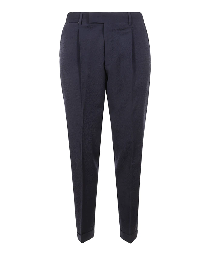 

Белые классические брюки для создания яркого образа Pt Torino, синий