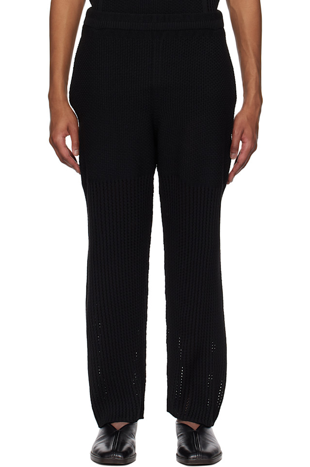 

Уютные вязаные спортивные штаны Homme Plissé Issey Miyake, черный