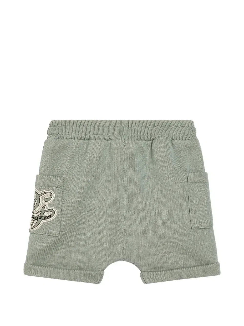 Флисовые шорты-бермуды с вышивкой DG Dolce & Gabbana Kids, зеленый — фото 2
