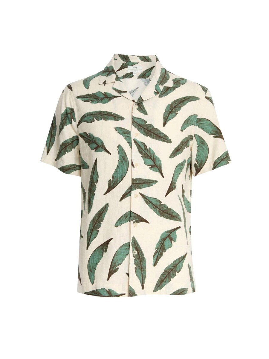 

Рубашка обычного кроя на пуговицах Marks & Spencer, кремовый