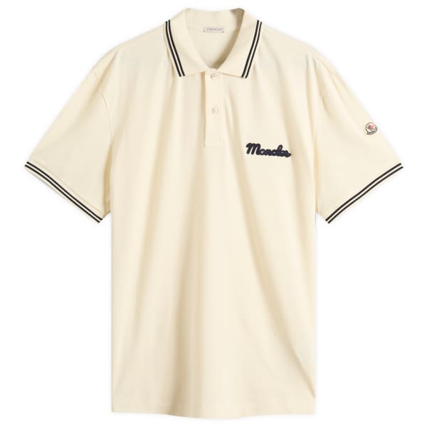 

Поло с короткими рукавами и логотипом Moncler, белый