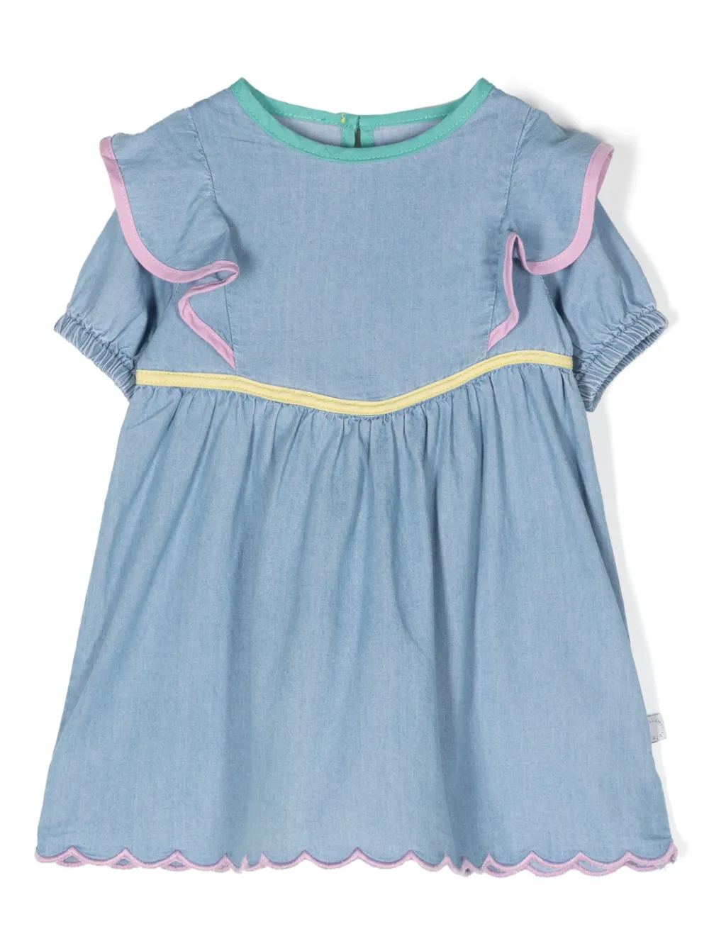 

Платье из ткани шамбре Stella McCartney Kids, синий