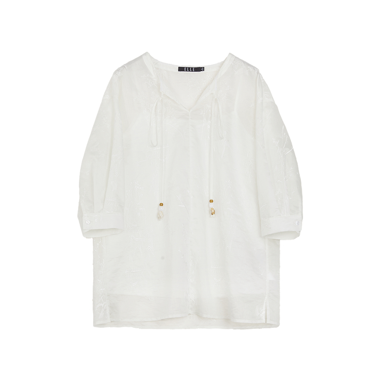 

ELLE Футболка Women's White V-neck Moderate