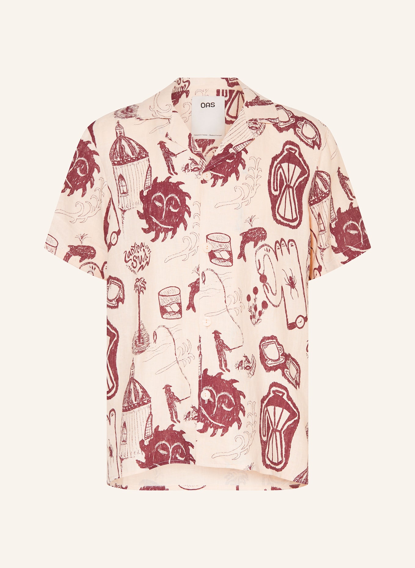 

Рубашка Resort Cantina Comfort Fit из льна Oas, мультиколор