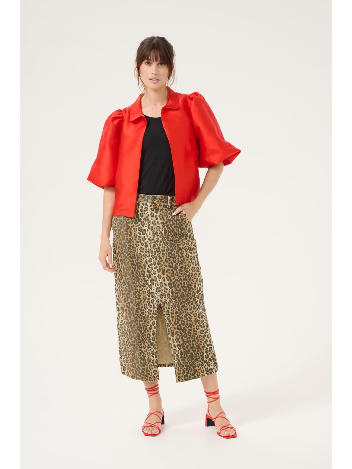 

Юбка длиной до колена CULTURE, цвет leopard
