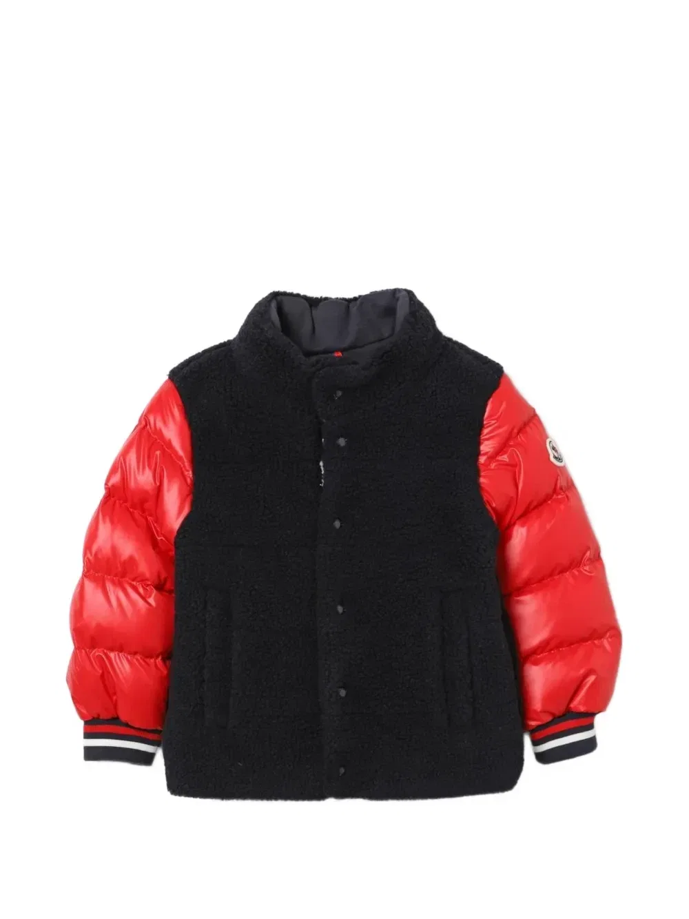 Куртка со стеганой вставкой Moncler Enfant, черный