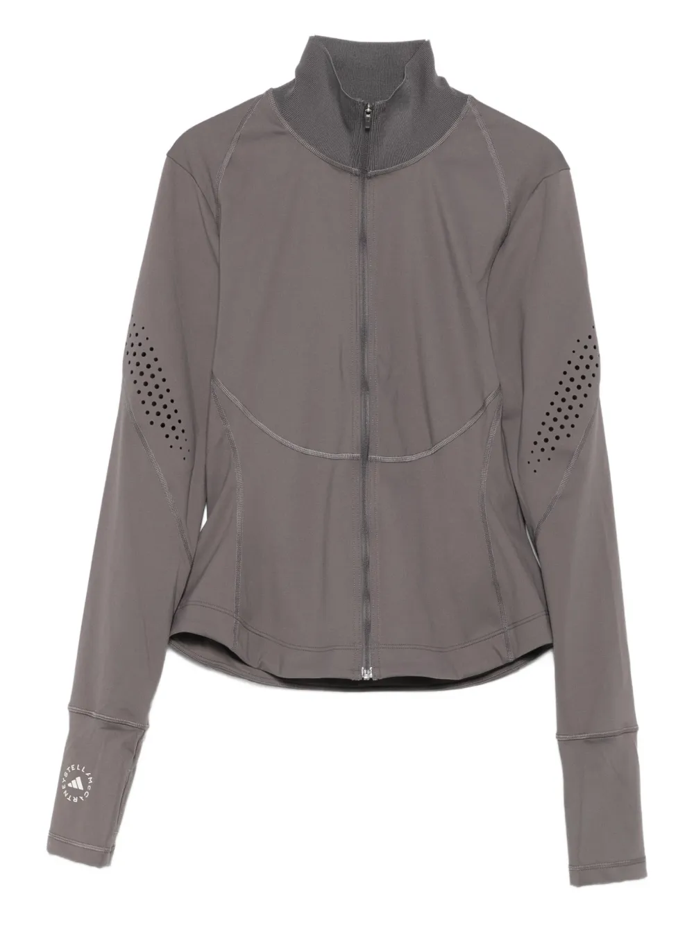 

Куртка на молнии с лазерной резкой Adidas by Stella McCartney, серый