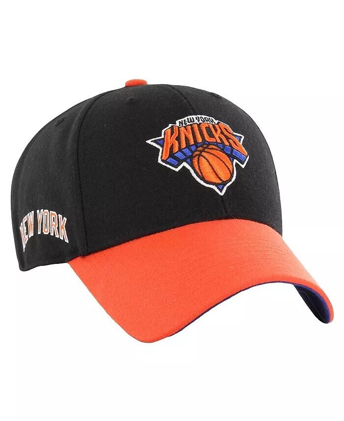 

Мужская регулируемая кепка черного/оранжевого цвета New York Knicks City Edition MVP '47 Brand, черный
