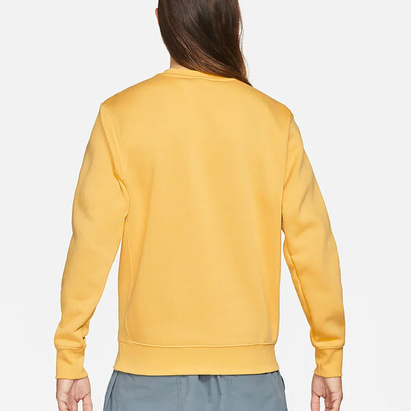 Толстовка Nike Sportswear Club Fleece Round Neck Pullover 'Bright Yellow', желтый — фото 3