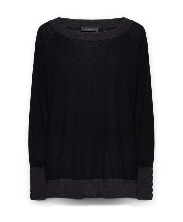 

Мягкий пуловер на пуговицах Elena Mirã², черный