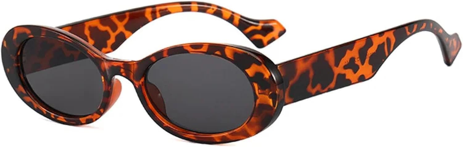 

Солнцезащитные очки с защитой от УФ-излучения UV400 | Овальная маленькая оправа, женские, черные, желтые, круглые | Для женщин и мужчин, для занятий спортом на открытом воздухе и вождения DSVIGF, C2leopard-black