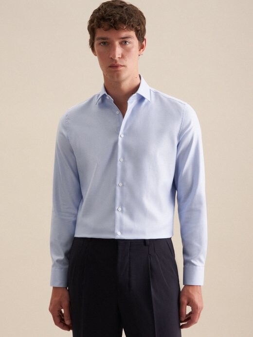 

Деловая рубашка с длинным рукавом Seidensticker, голубой