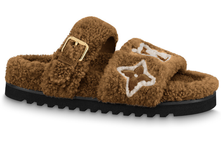 Шлепанцы женские Louis Vuitton Paseo Comfort, коричневый — фото 2