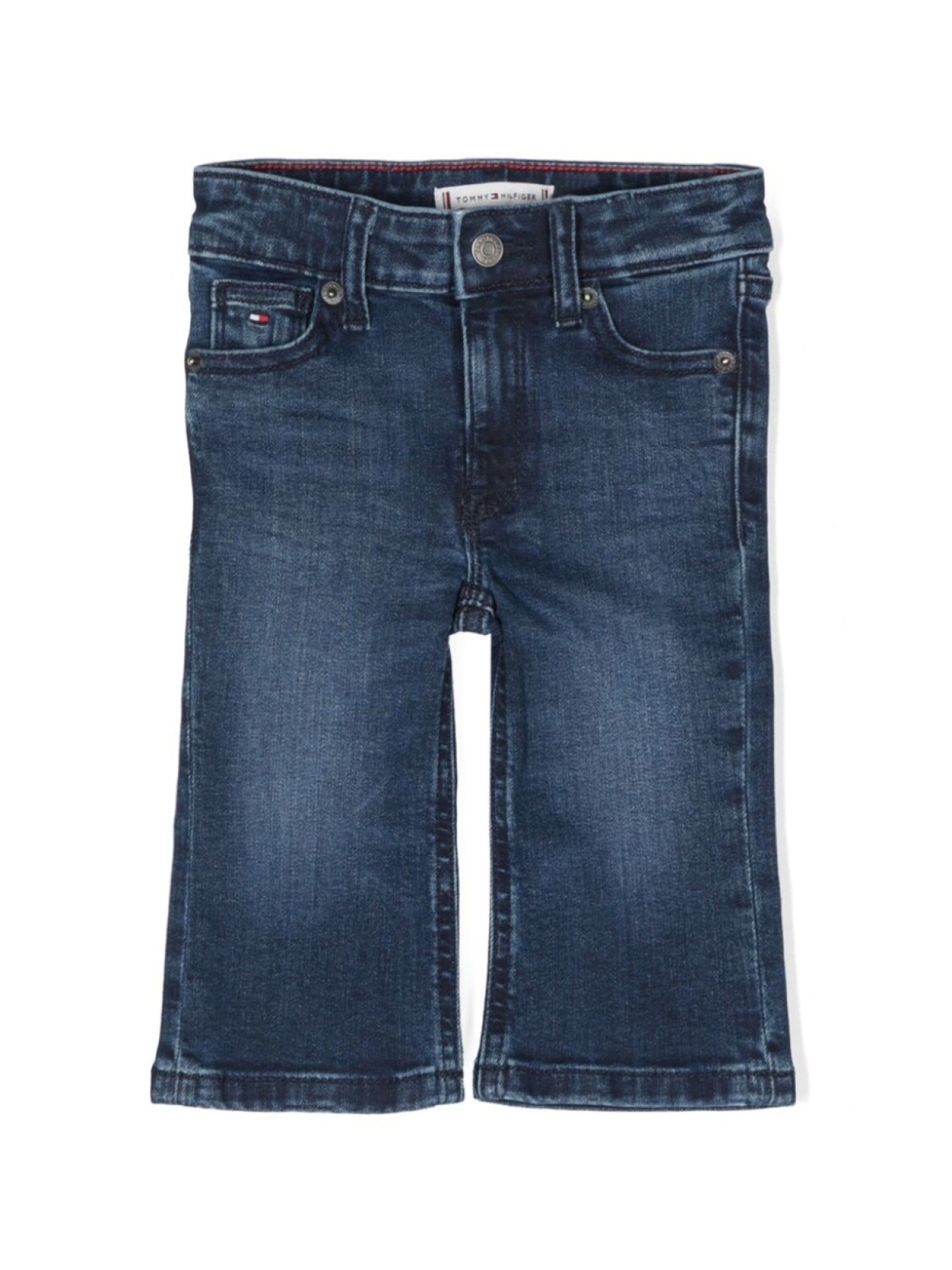 

Расклешенные джинсы с вышитым логотипом Tommy Hilfiger Junior, синий