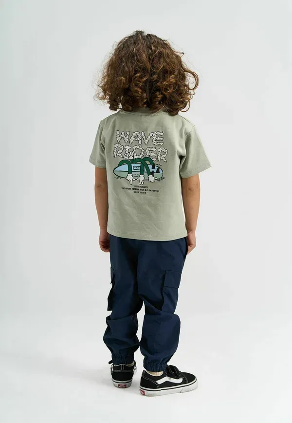 Футболка Tsigurd s_s tee print t-shirt The New Siblings, аква-серый — фото 2