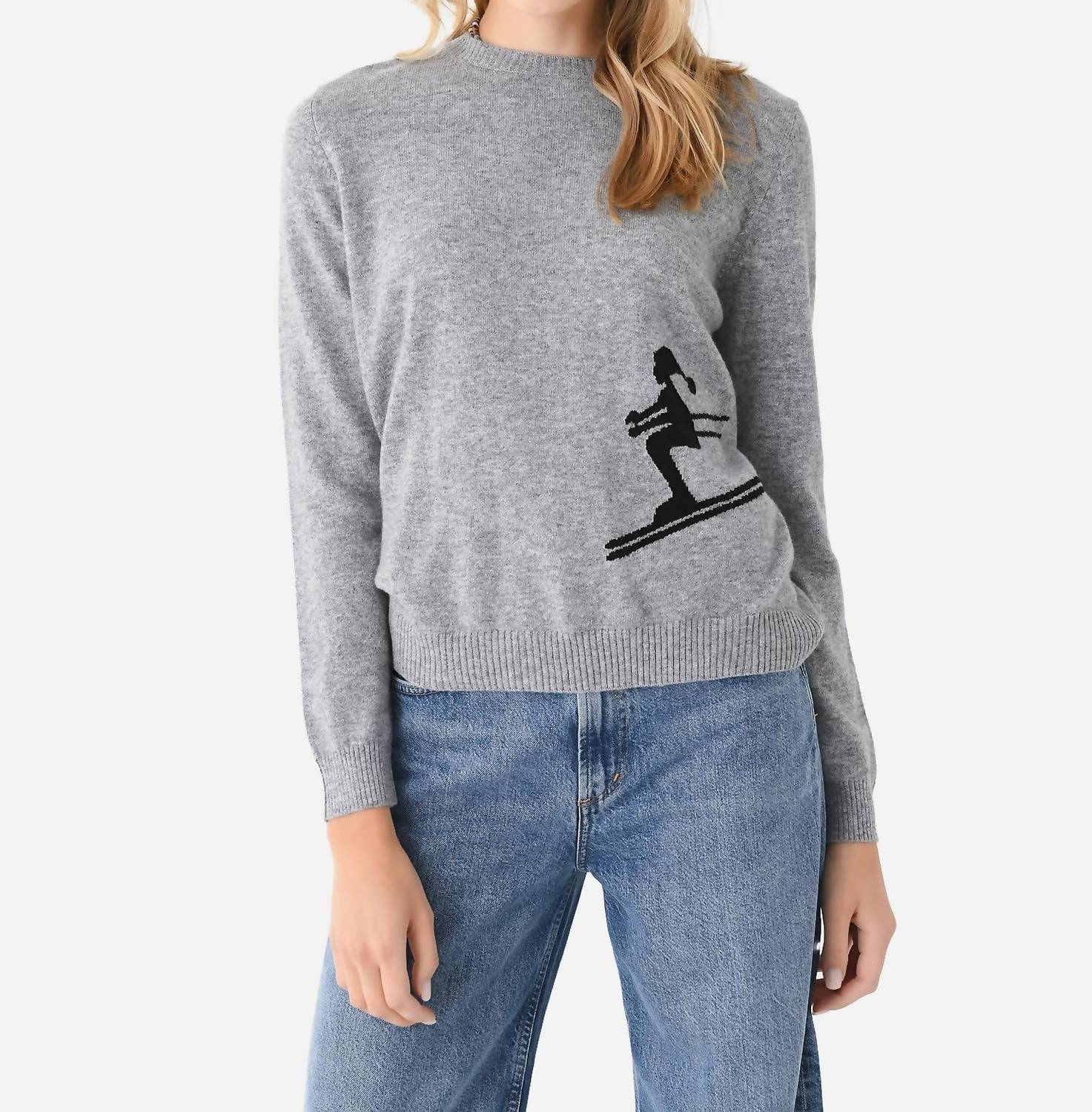 

Лыжный свитер с круглым вырезом цвета Riverstone Black Jumper1234