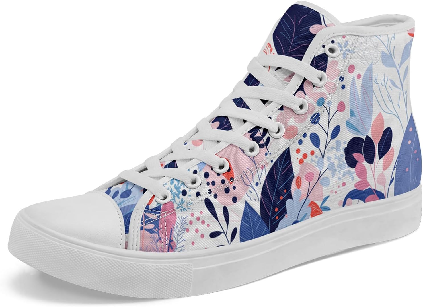 

Высокие кеды с цветочным рисунком для мужчин и женщин - стильные плоские кроссовки, удобные, дышащие, повседневная мода Awsole, белый/синий/фиолетовый